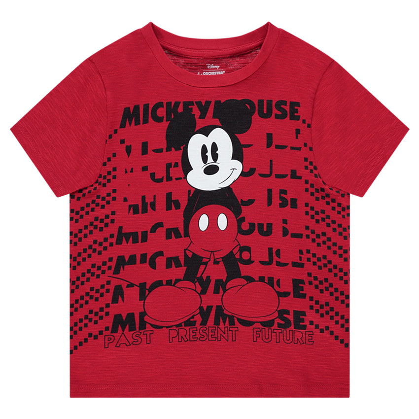 Tee-shirt manches courtes en jersey print Mickey Disney 