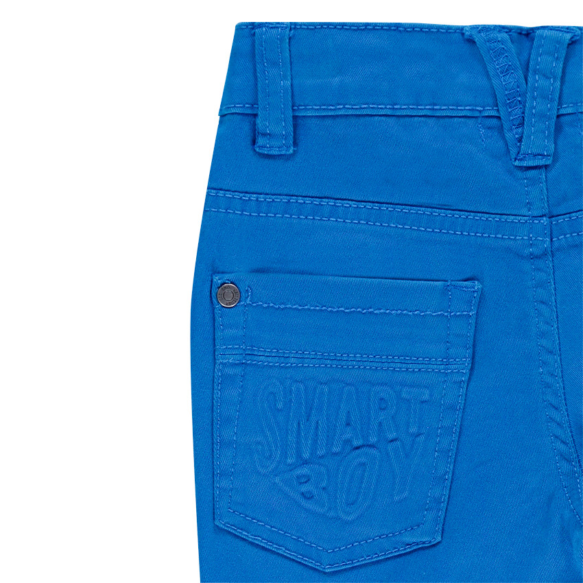 Pantalon effet crinkle avec poche à inscription reliéfée 