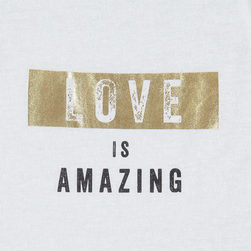 Junior - Débardeur en maille slub avec noeuds et message printé 