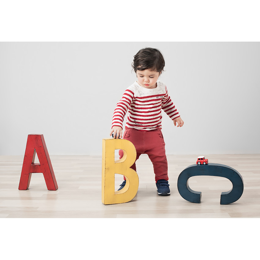 Pantalon en coton fantaisie surteint avec poches passepoilées 