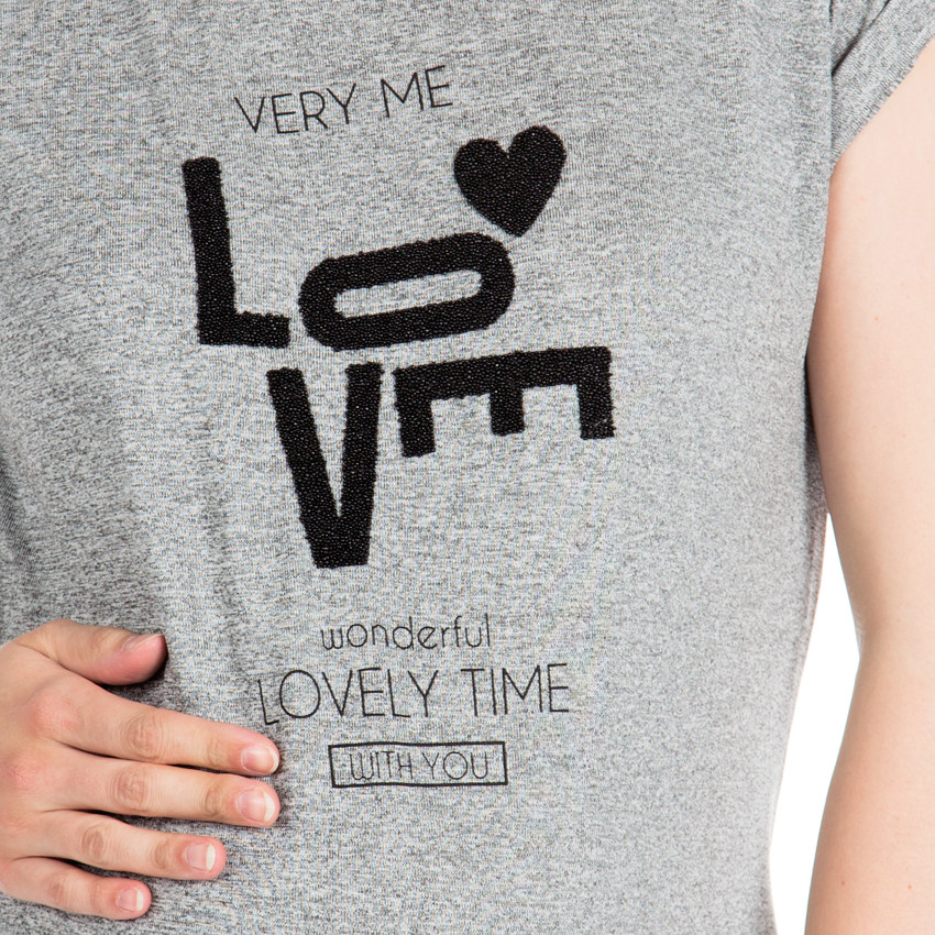 Tunique de grossesse manches courtes avec print et dos ajouré 