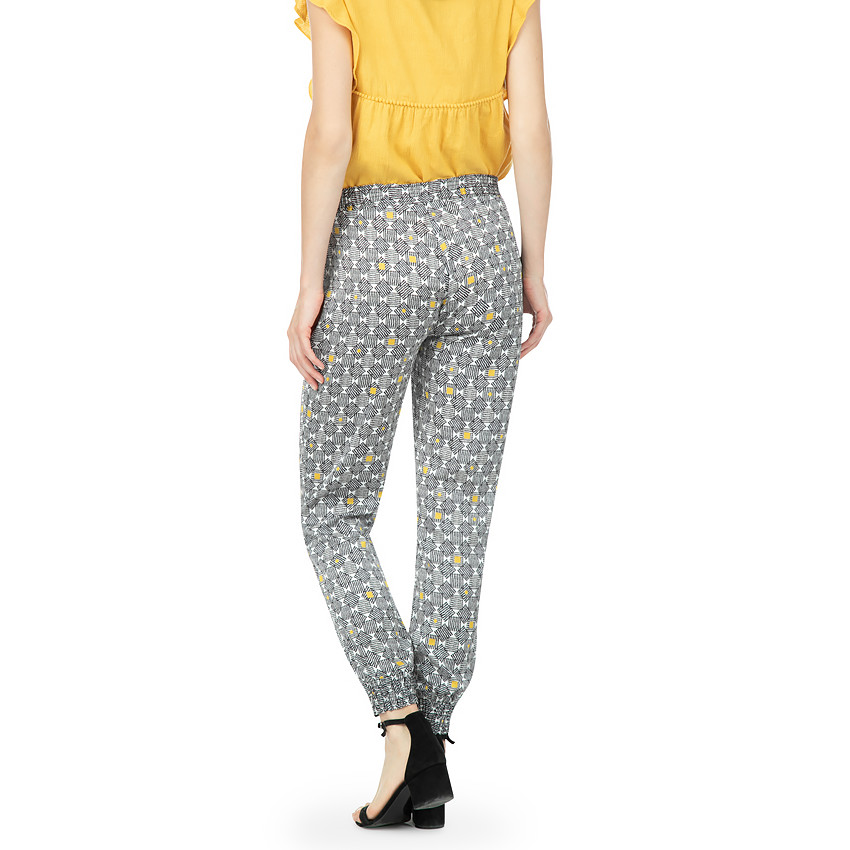 Pantalon de grossesse en crêpe avec imprimé graphique all-over 