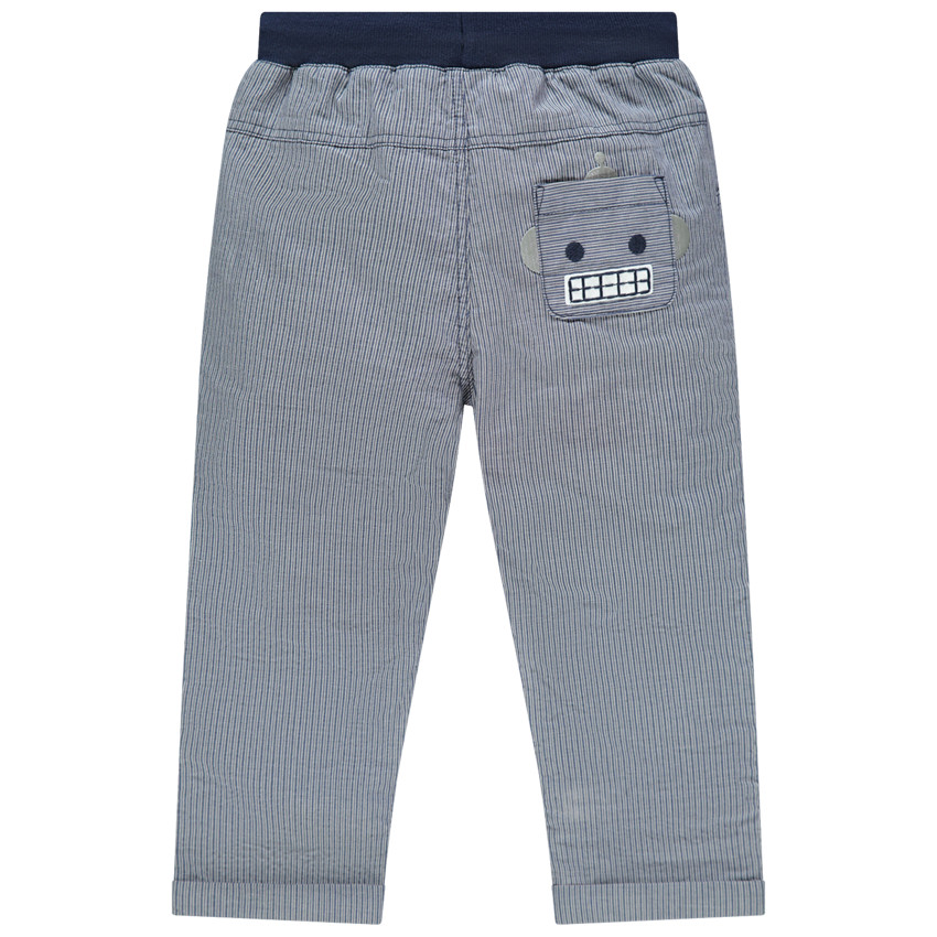 Pantalon doublé jersey à rayures 
