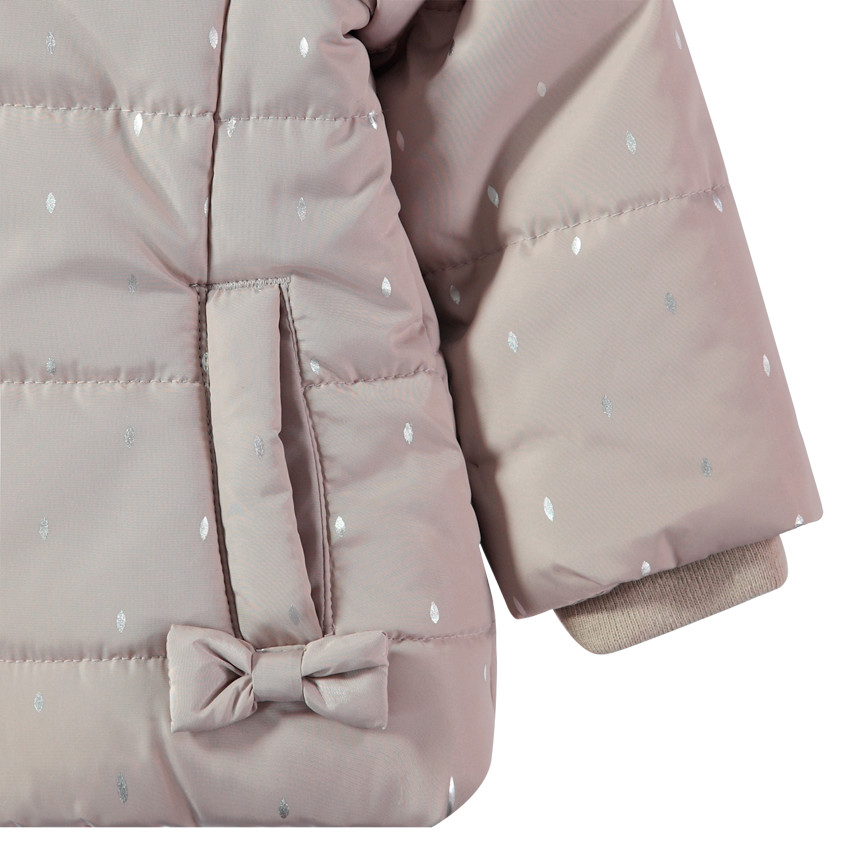 Doudoune matelassée doublée sherpa avec capuche amovible 