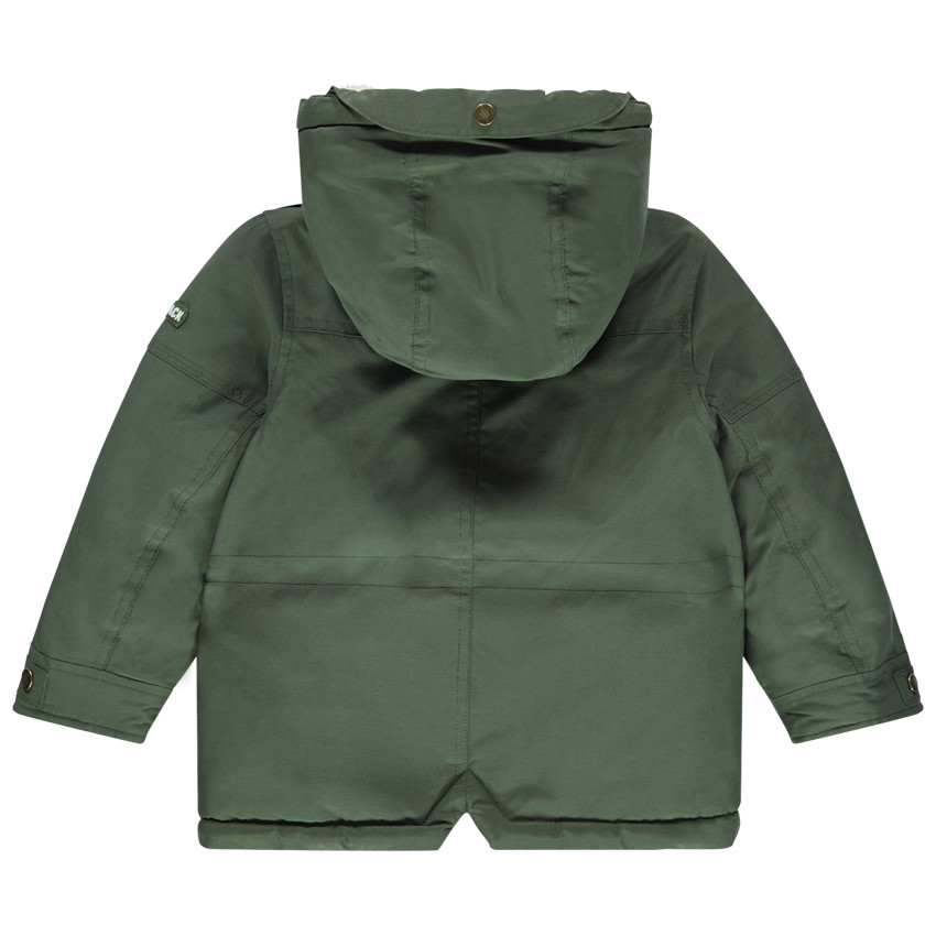 Parka en toile doublée sherpa à capuche amovible 