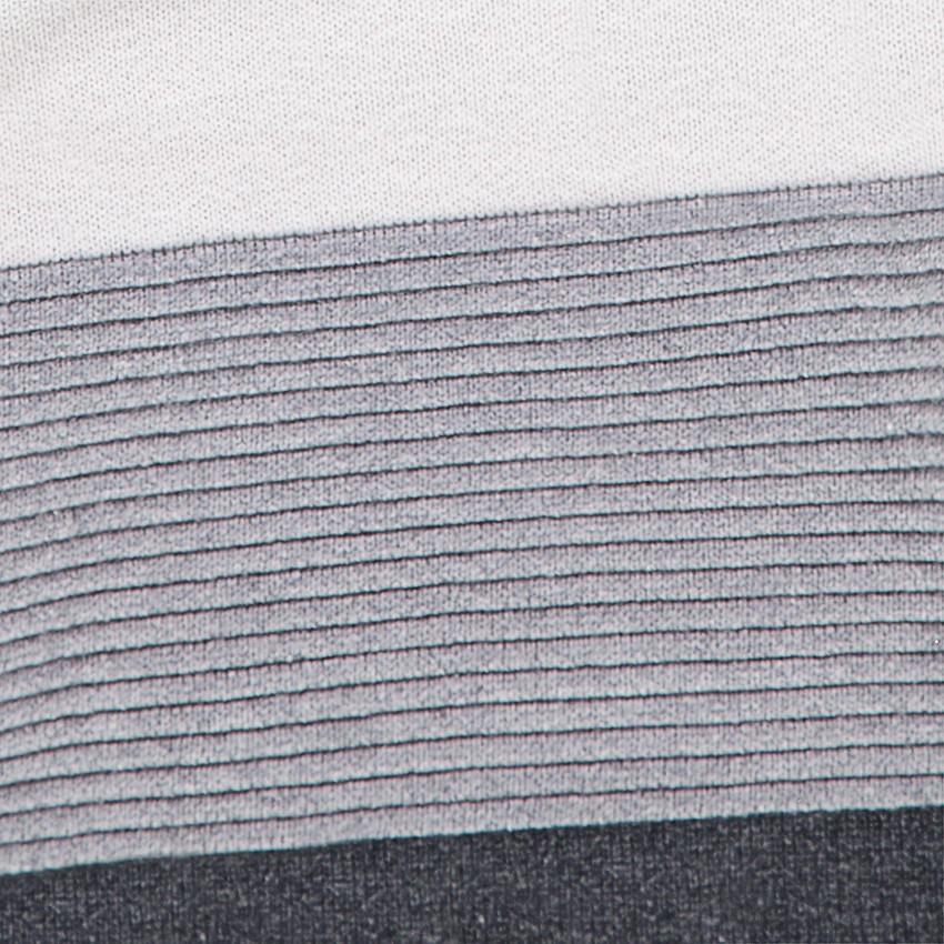 Junior - Pull en tricot fantaisie à capuche avec bandes contrastées 