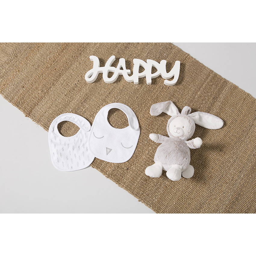 Mot "HAPPY" en bois peint 