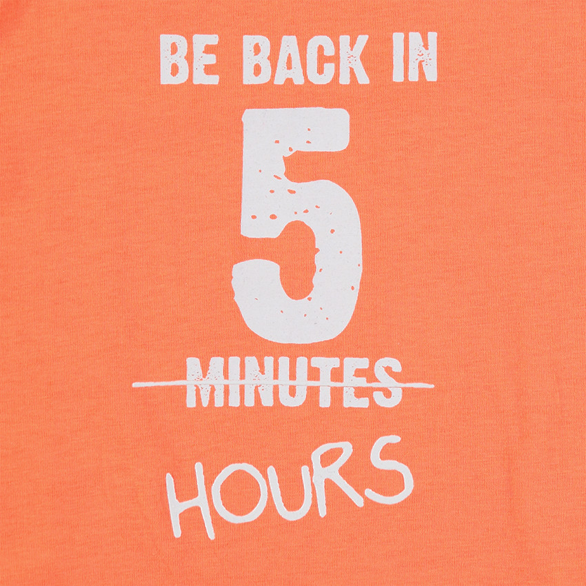 Tee-shirt manches courtes en jersey avec message printé 