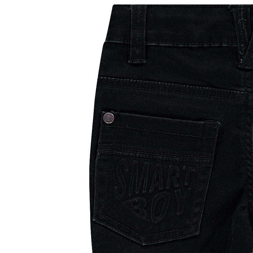 Pantalon effet crinkle avec poche à inscription reliéfée 