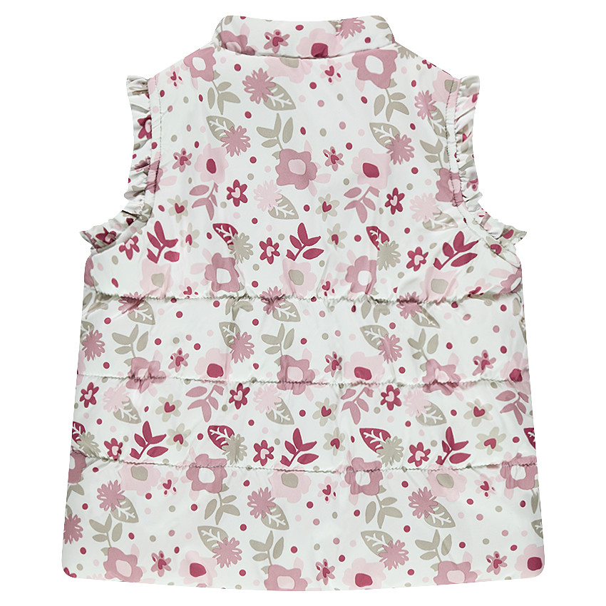 Doudoune sans manches matelassée imprimée all-over doublée sherpa fine 