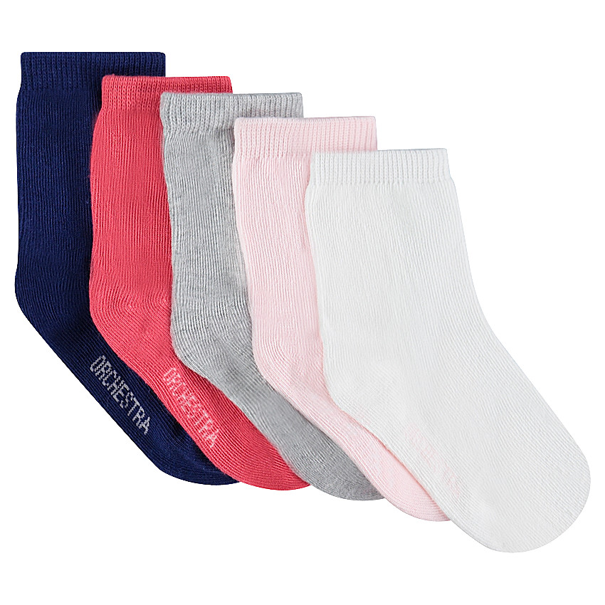 Lot de 5 paires de chaussettes unies 