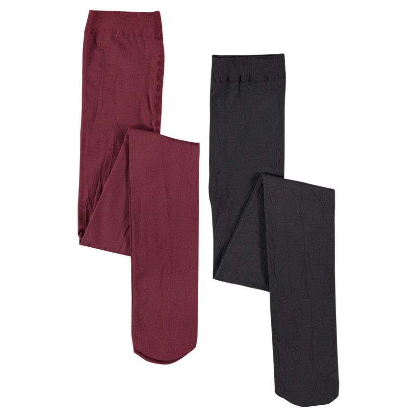 Lot de 2 collants fins unis 