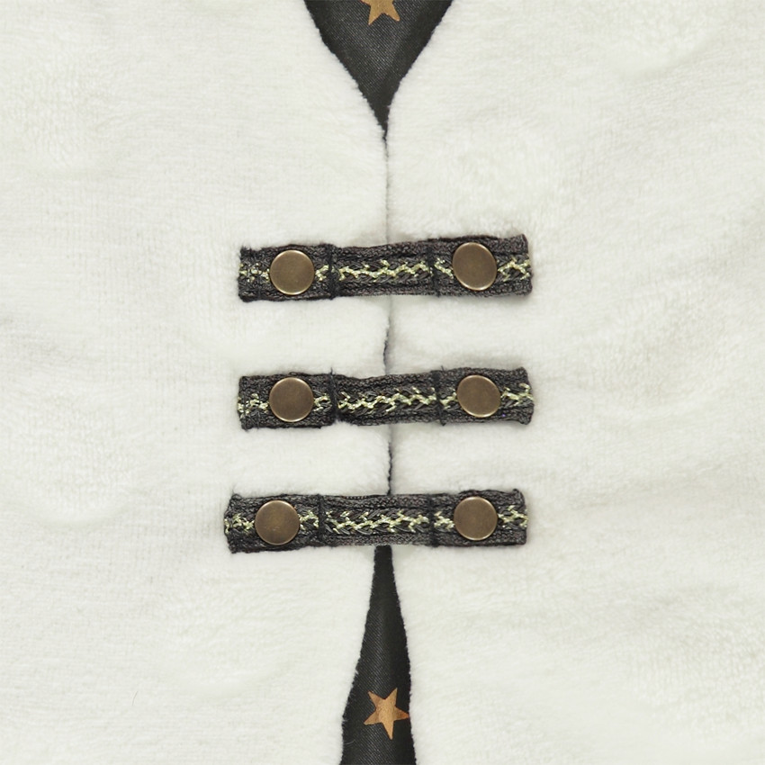 Gilet sans manches en sherpa à pois reliéfés et doublure satin 