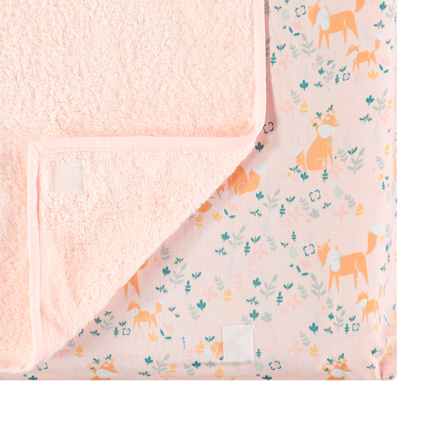 Housse de matelas à langer avec tapis en éponge et imprimé renards 