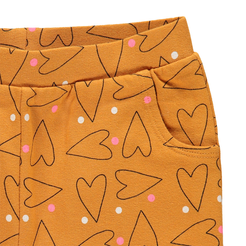 Jogging avec sweat print faon et pantalon imprimé coeurs 