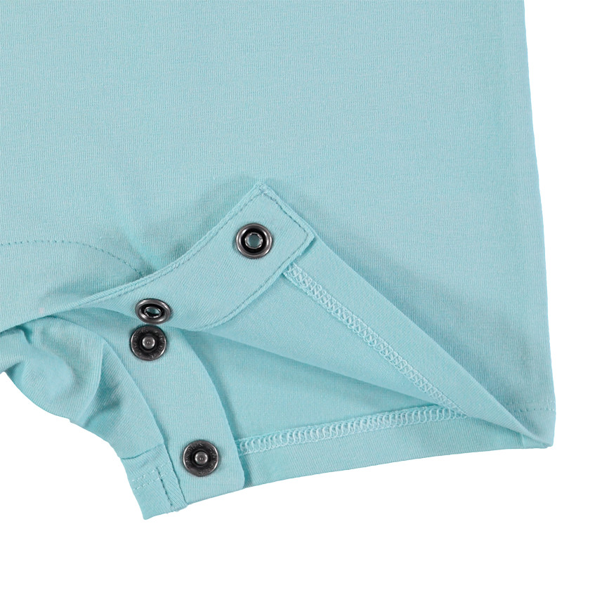 Combinaison courte unie à message printé 