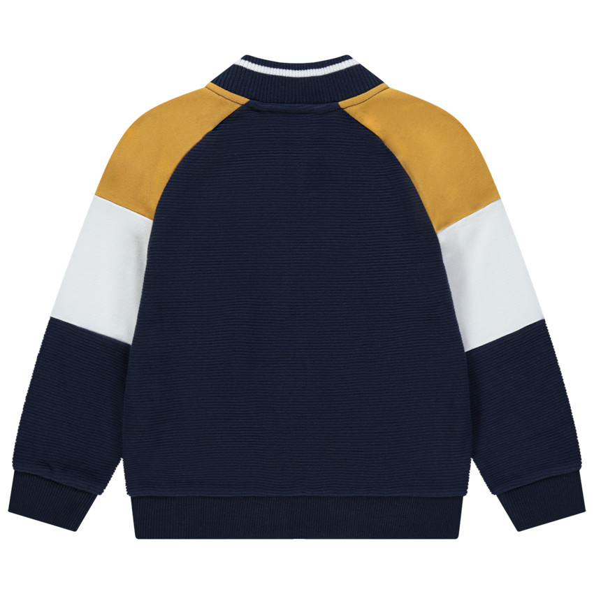 Gilet en molleton fantaisie contrasté 