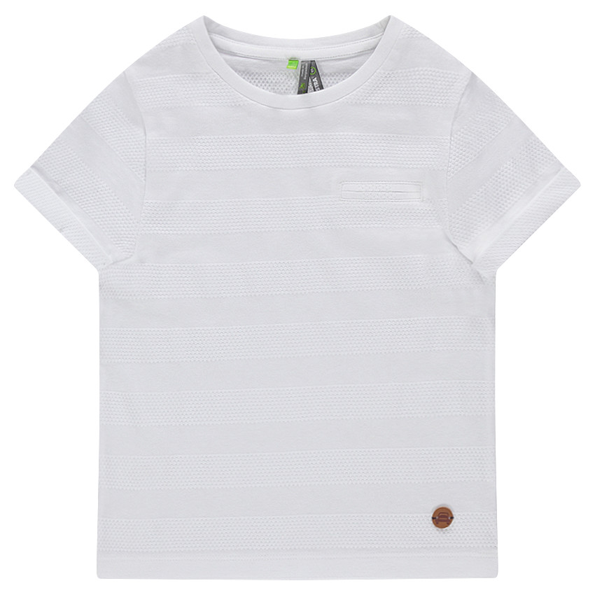 Tee-shirt manches courtes avec effet de rayures 