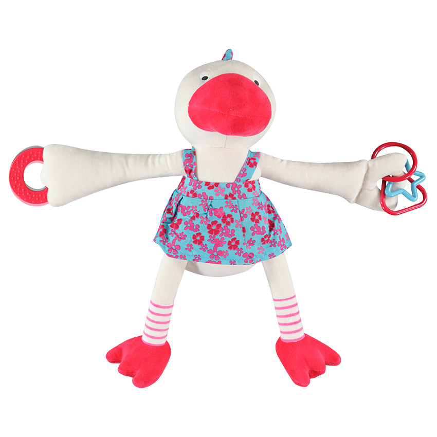 Peluche en velours forme oiseau fantaisie 