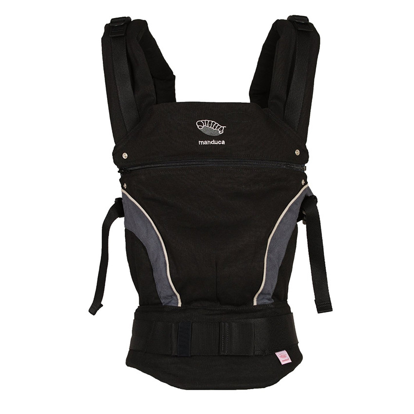 Porte-bébé coton bio - Noir 