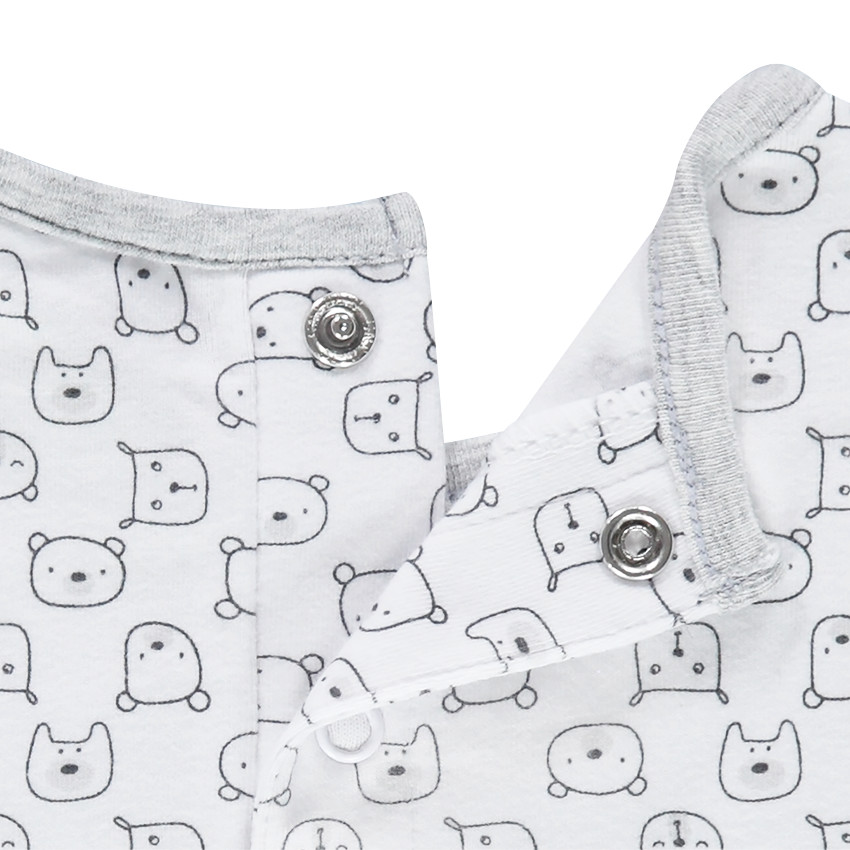 Combinaison courte en jersey avec inscription printée 