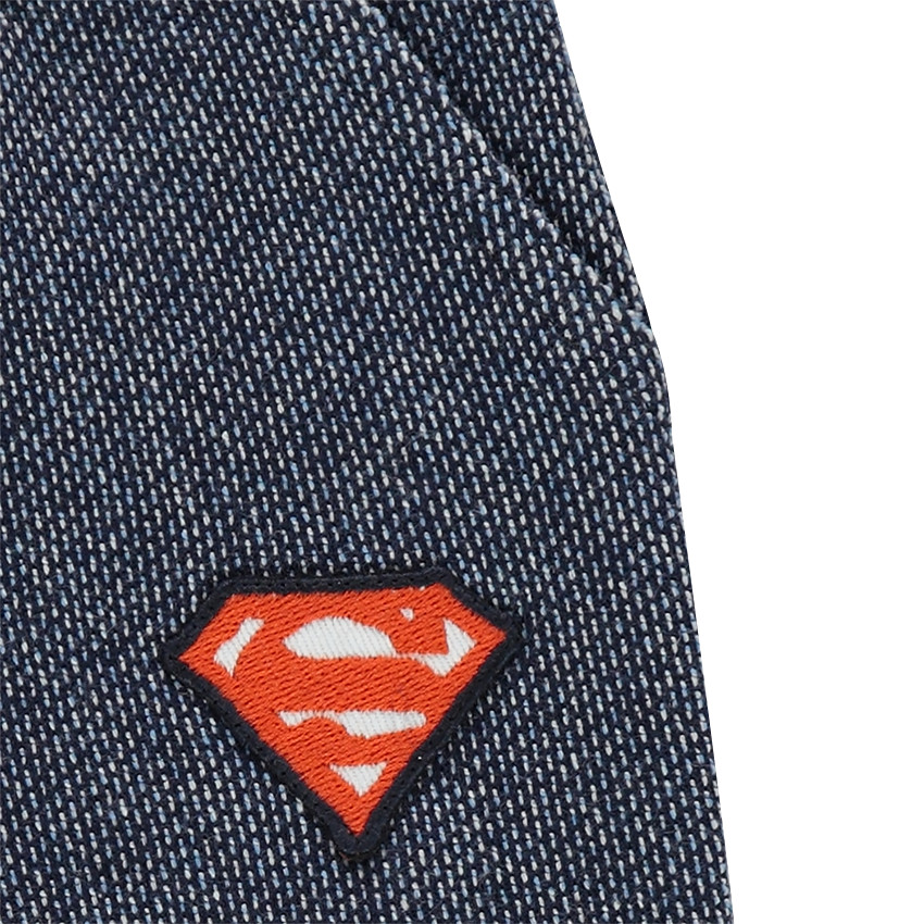 Ensemble avec débardeur rayé à capuche print Warner Superman et bermuda en molleton 