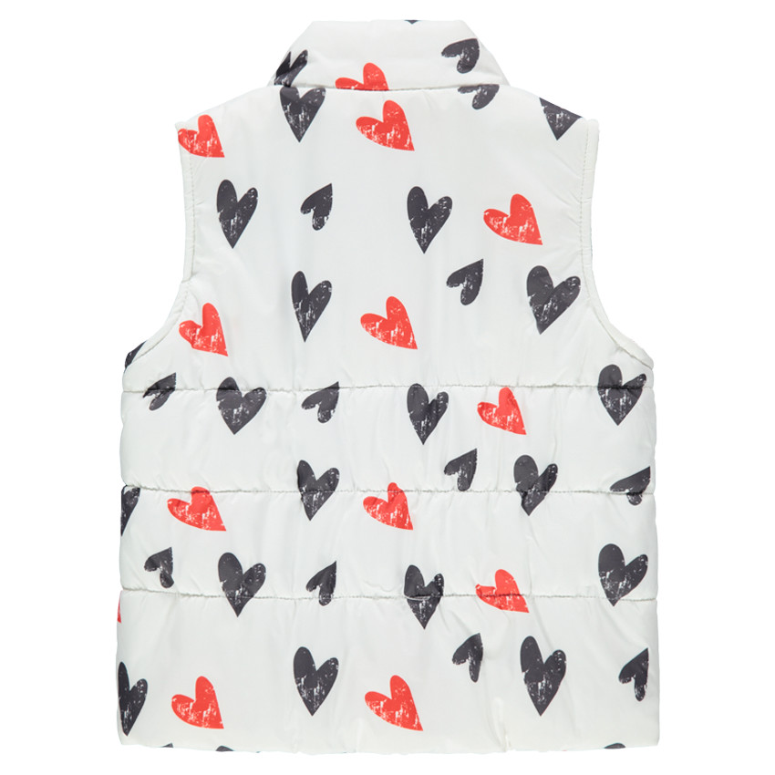 Junior - Doudoune sans manches à coeurs all-over 