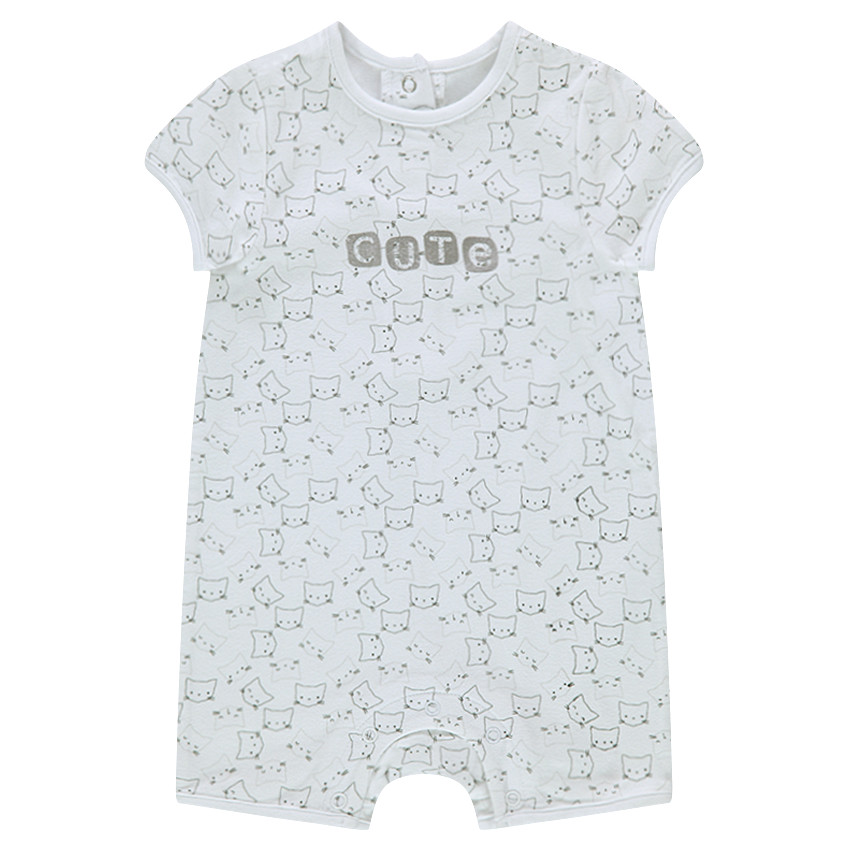 Combinaison courte de naissance avec inscription fantaisie 