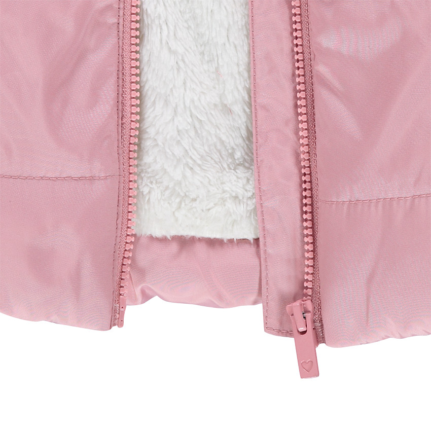 Parka matelassée à capuche amovible avec doublure en sherpa 