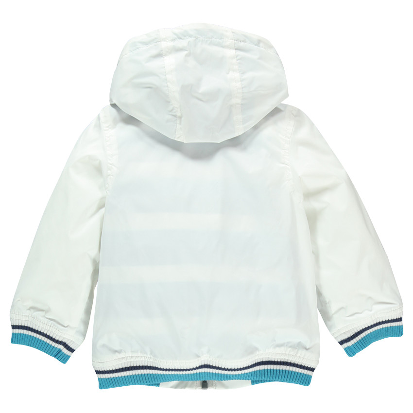 Coupe-vent à capuche avec doublure jersey à rayures 