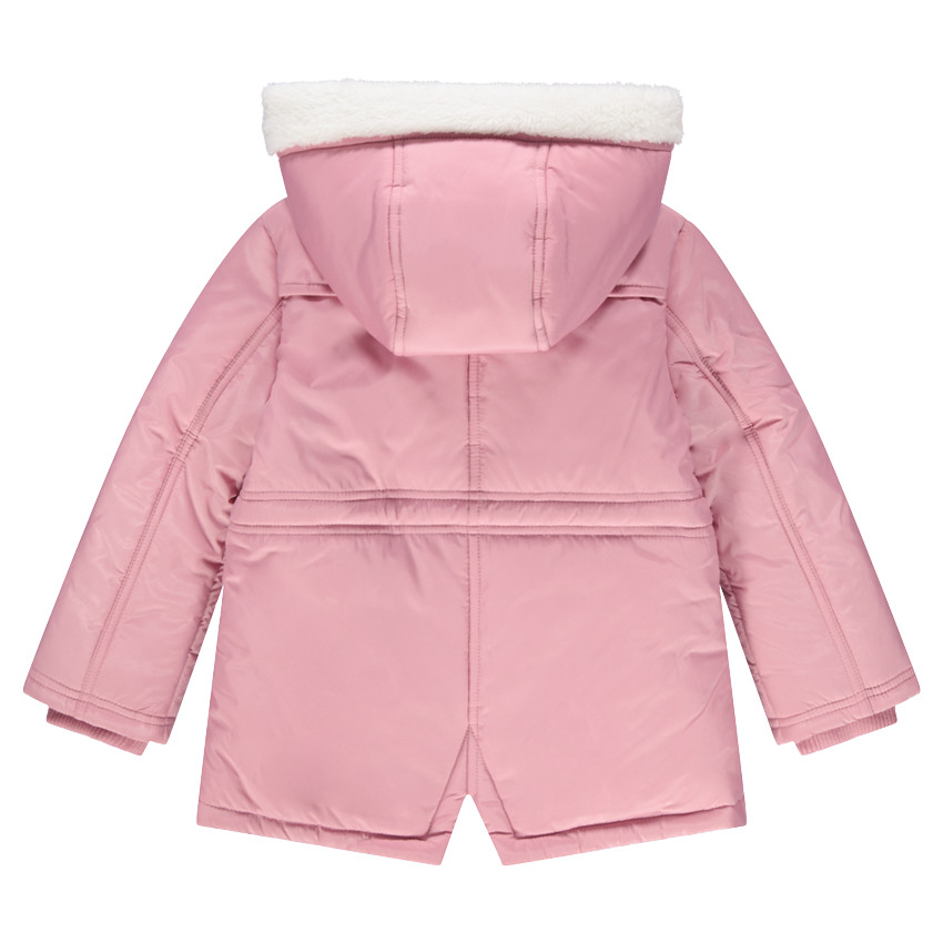 Parka doublée sherpa à poches et capuche amovible  