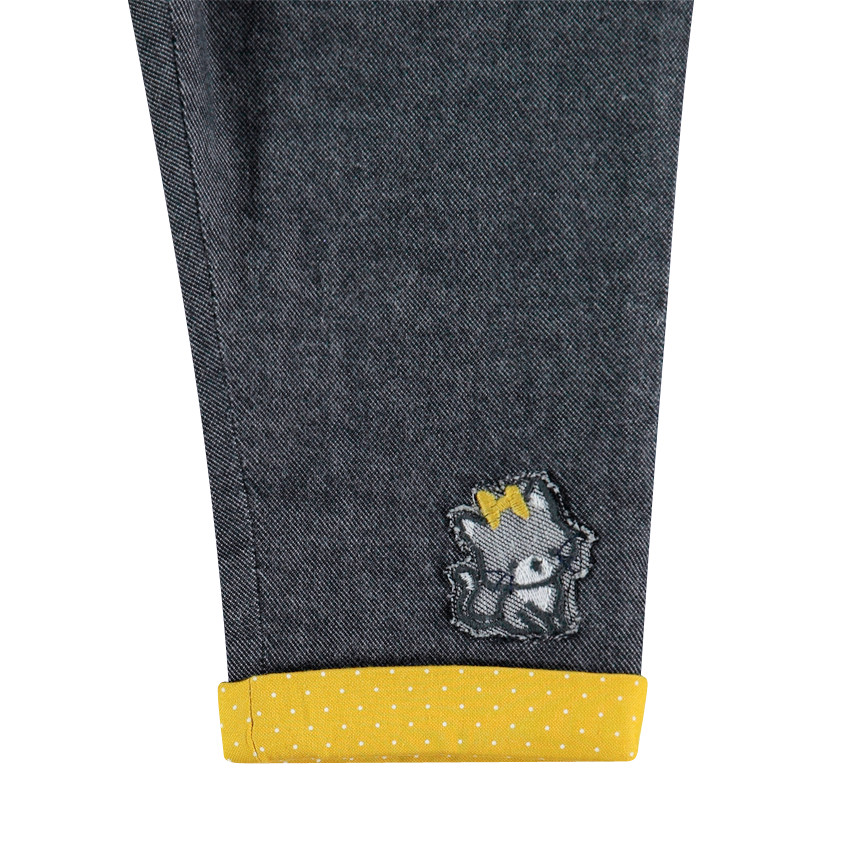 Ensemble avec tunique imprimée coeurs all-over et pantalon effet jeans 