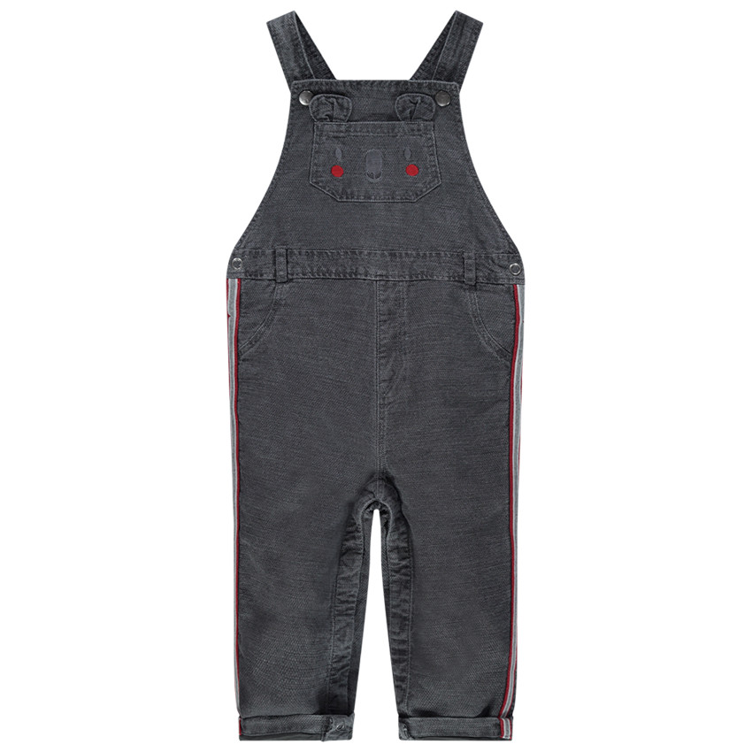 Salopette longue en maille fantaisie doublée motif koala 