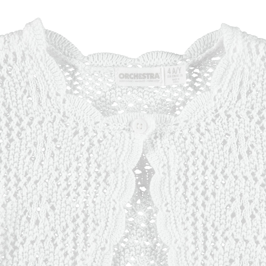 Gilet court en tricot ajouré 