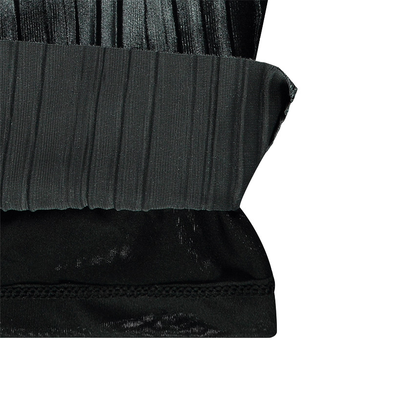 Jupe longue plissée en panne de velours  