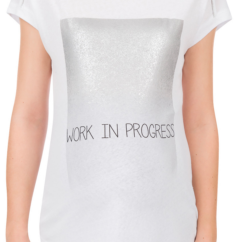 Tee-shirt manches courtes de grossesse à message fantaisie 