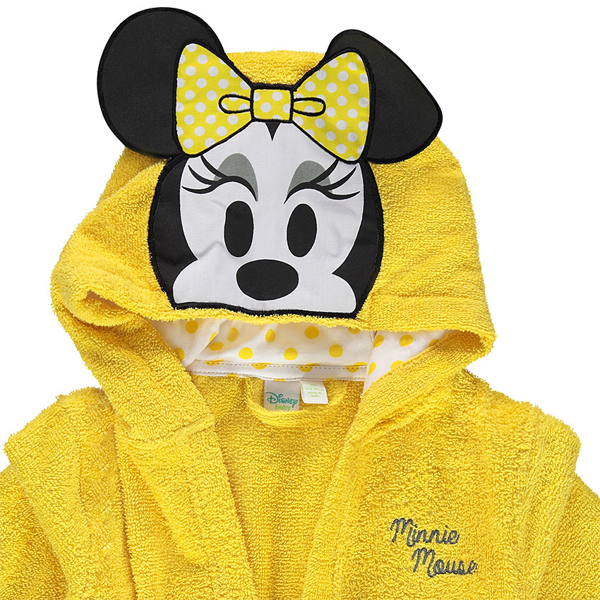 Peignoir en éponge avec Patch Minnie en relief sur la capuche 