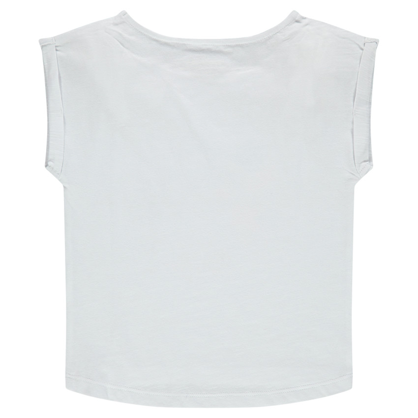 Tee-shirt manches courtes forme boîte print fantaisie 