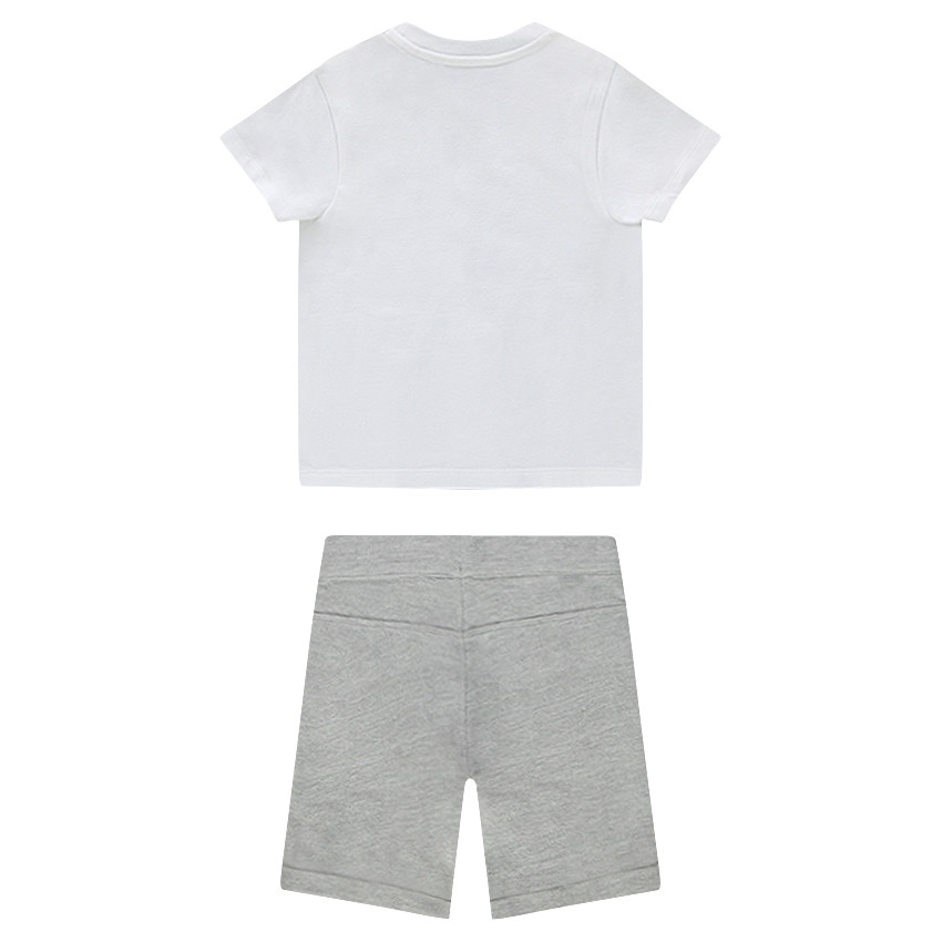 Ensemble avec tee-shirt print chat et bermuda en molleton 