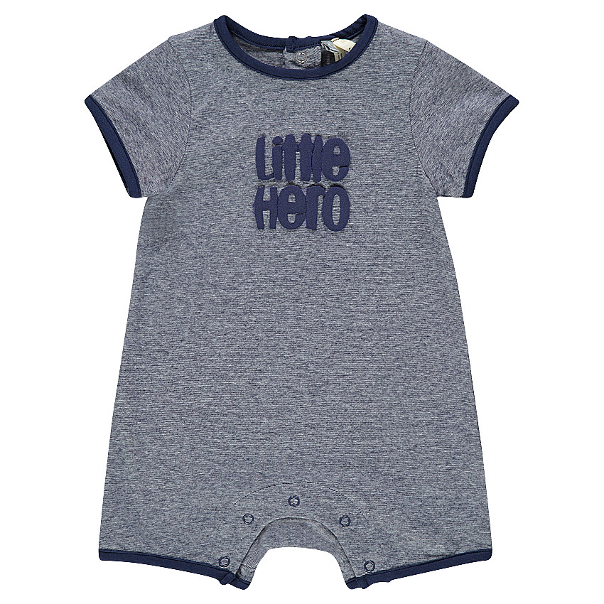 Combinaison courte en jersey avec inscription printée 