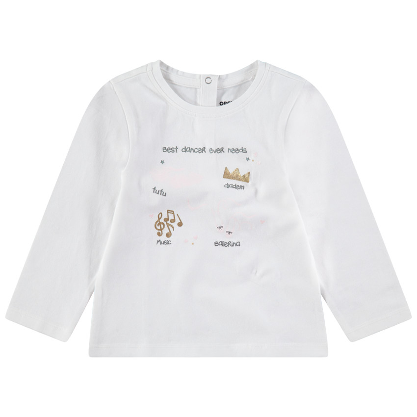 T-shirt manches longues en jersey avec print fantaisie  