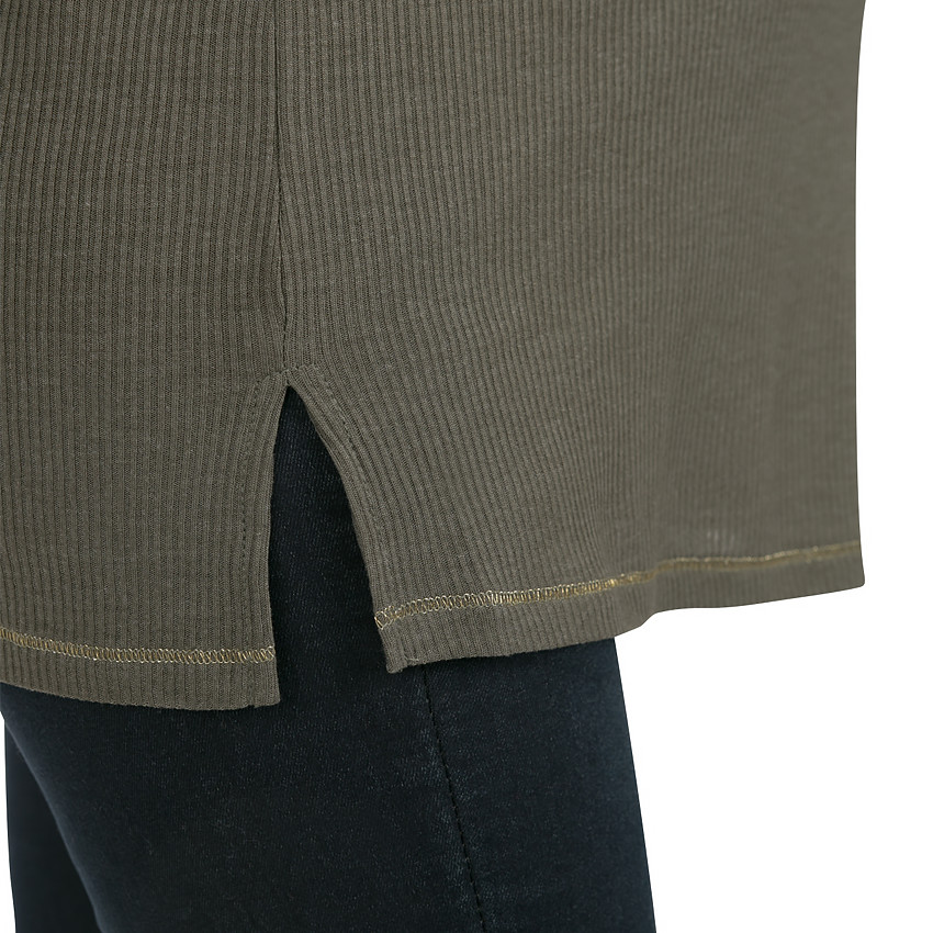 Tee-shirt manches longues de grossesse côtelé 