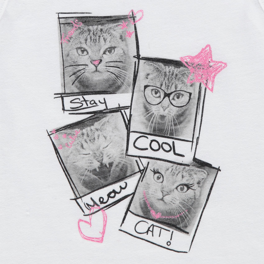 Pyjama débardeur et short avec print chats 