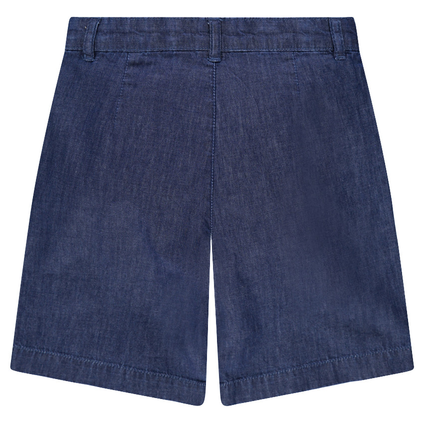 Short long en chambray avec Smiley brodé 