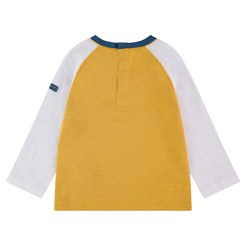 Tee-shirt manches longues bicolore avec print casque de viking 