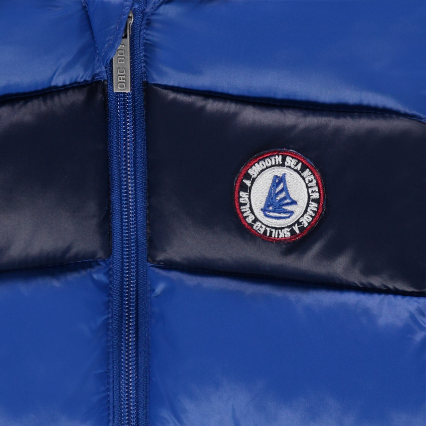 Doudoune légère avec bande contrastée et badge patché 