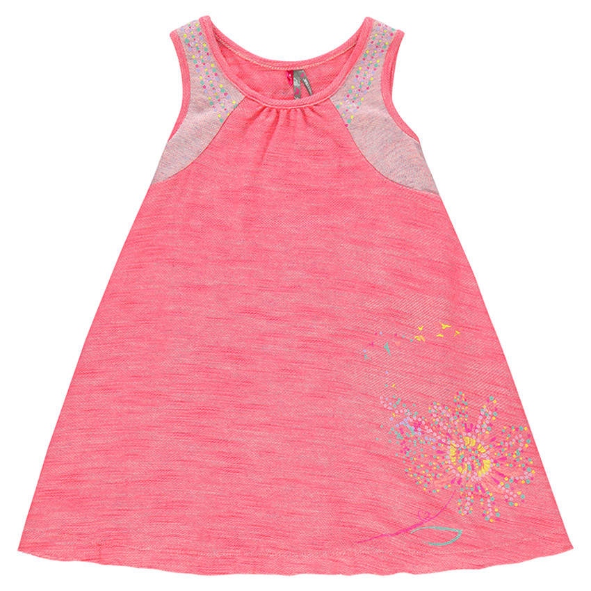 Robe sans manches printée en molleton  