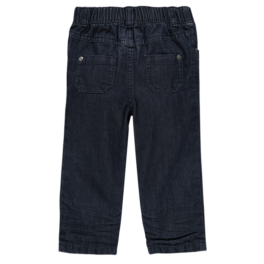 Jeans coupe droite effet used et crinkle  