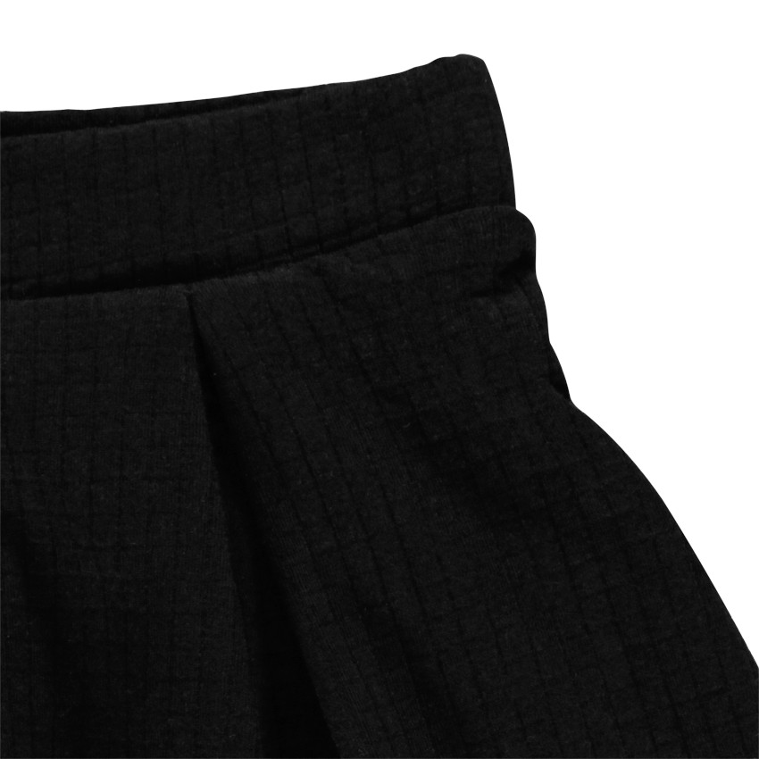 Jupe noire unie effet fantaisie 