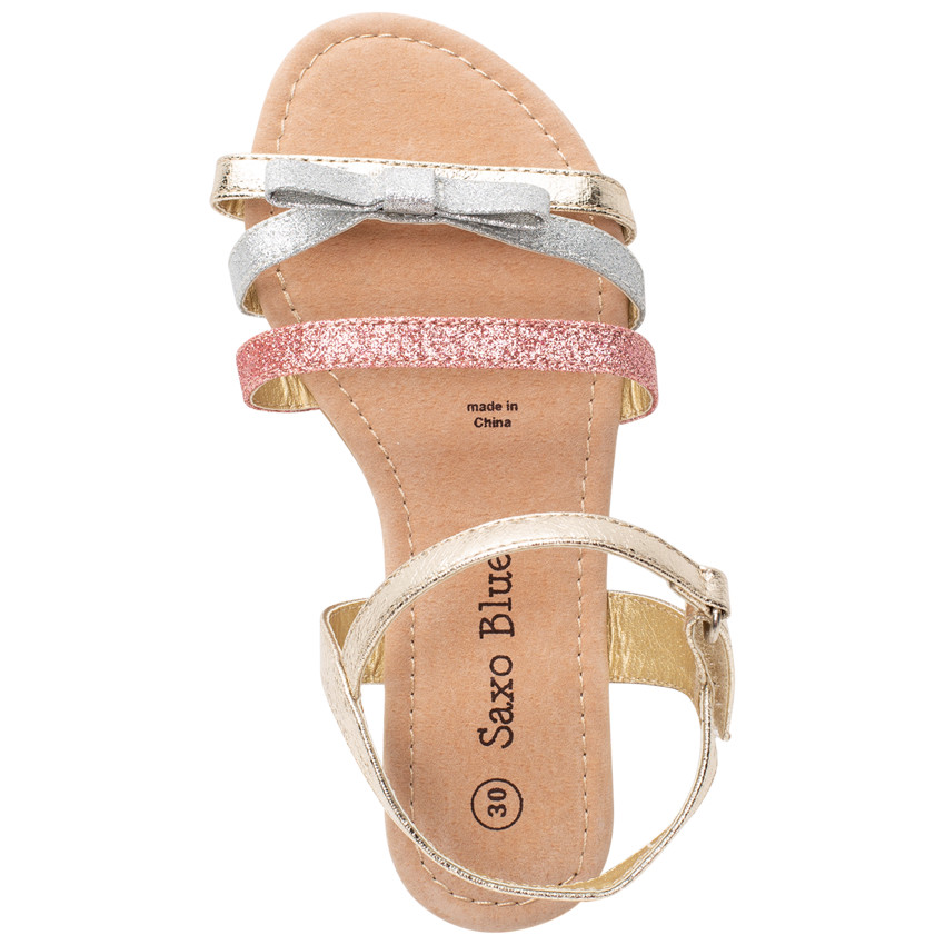 Nu-pieds à brides pailletées 